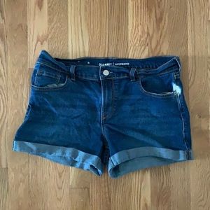 Old Navy Boyfriend Regular Cuffed Blue Jean Shorts Size 8